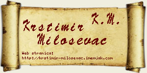 Krstimir Miloševac vizit kartica